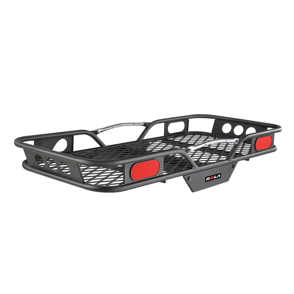 Steel trailer cargo basket rack