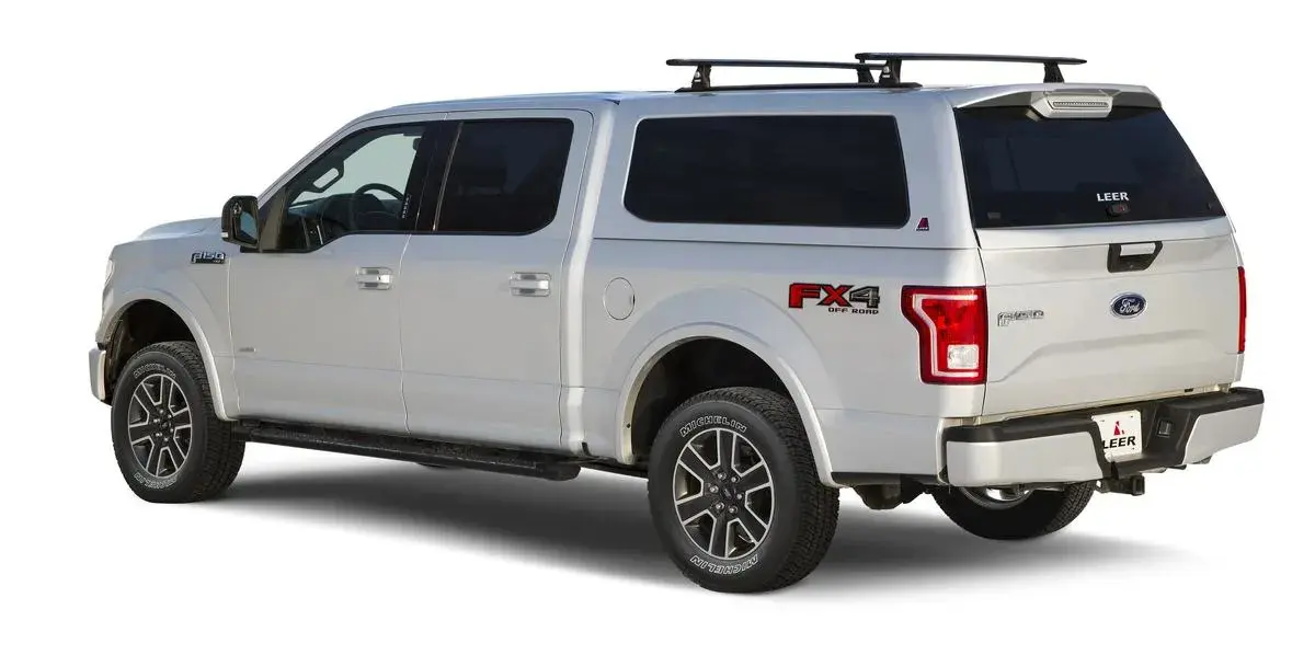 Pickup truck with camper shell