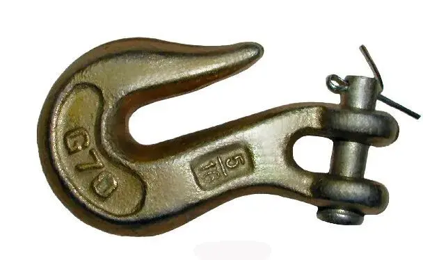 Trailer chain hook with pin