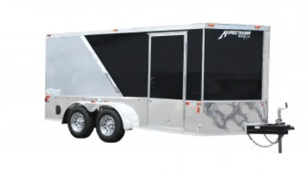 Enclosed utility trailer with hitch